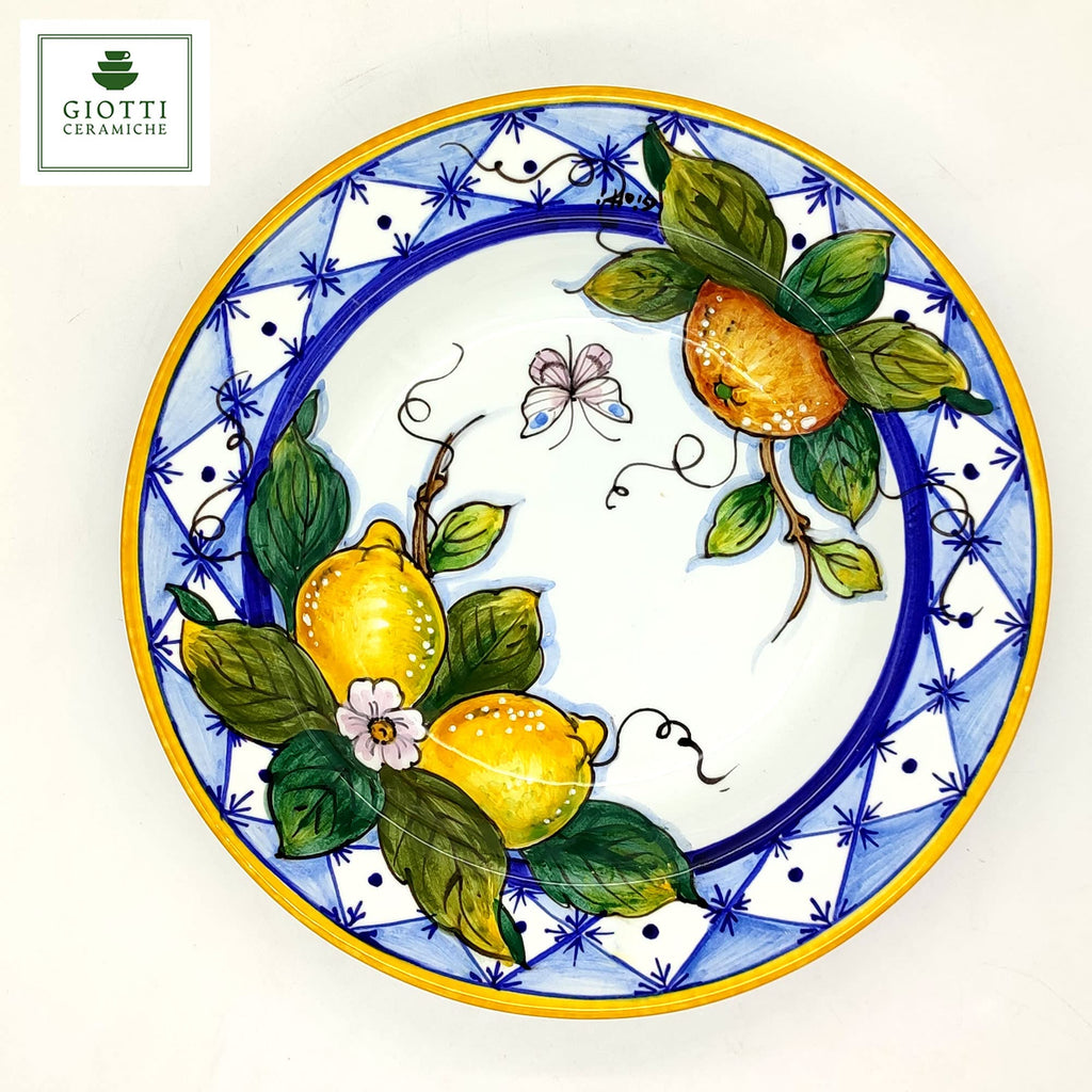 Italian Ceramic Dinnerware Set, Hand Painted, Service of 4 pieces