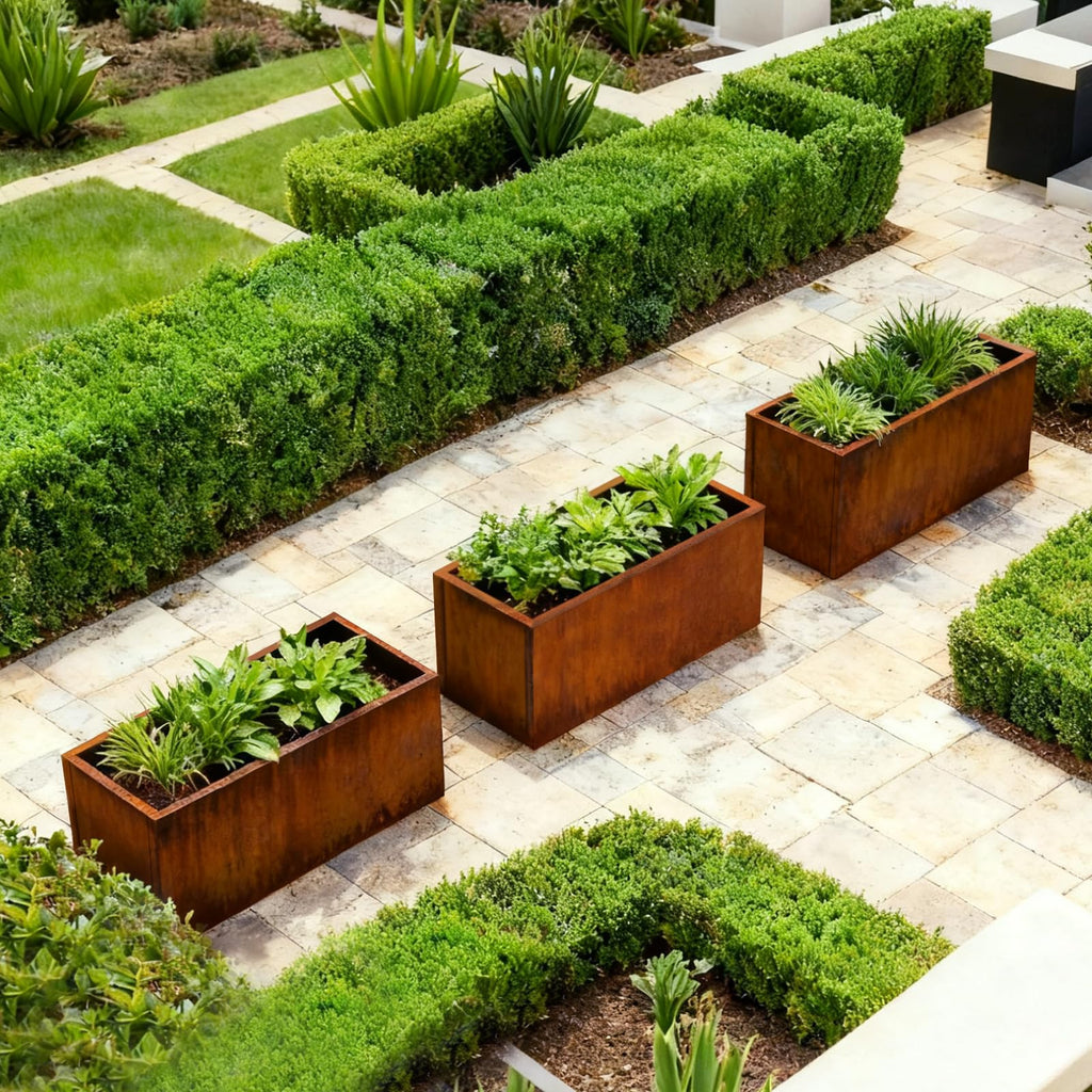 Corten Steel Planter Box 32" L x 16" W x 16" H, Rectangular