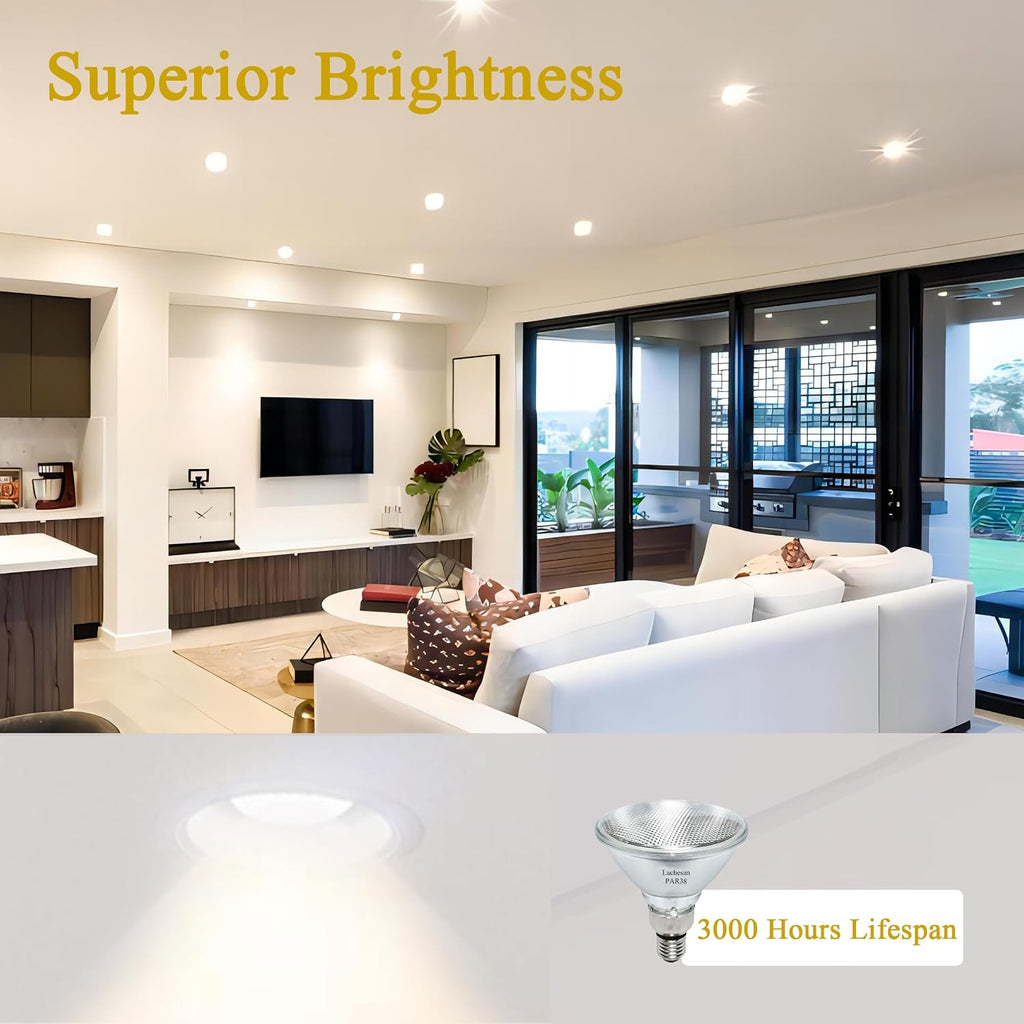 PAR38 Halogen Flood Light Bulbs 90W 4 Pcs, Fit for Indoor Outdoor