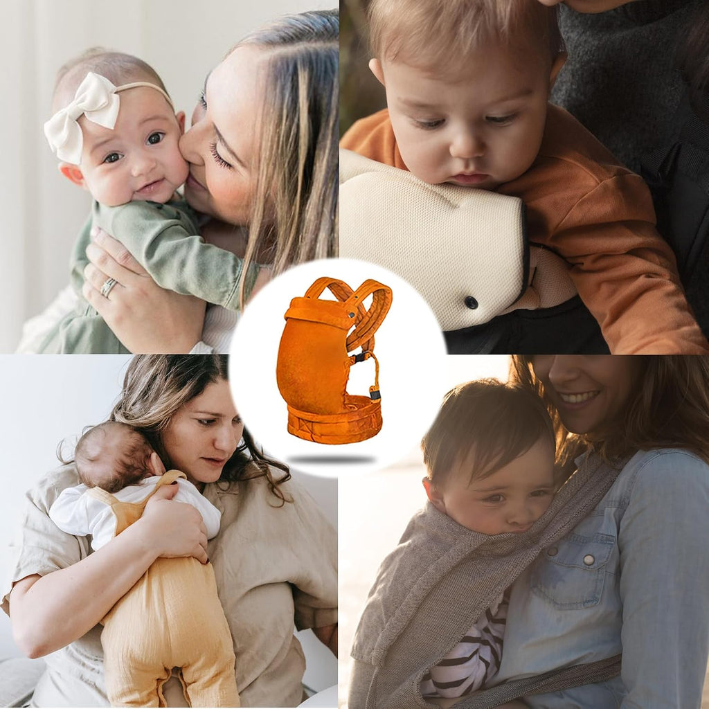 Carrier for Newborn to Toddler, Ergonomic Backpack Design, Front and Back Facing Options, Orange