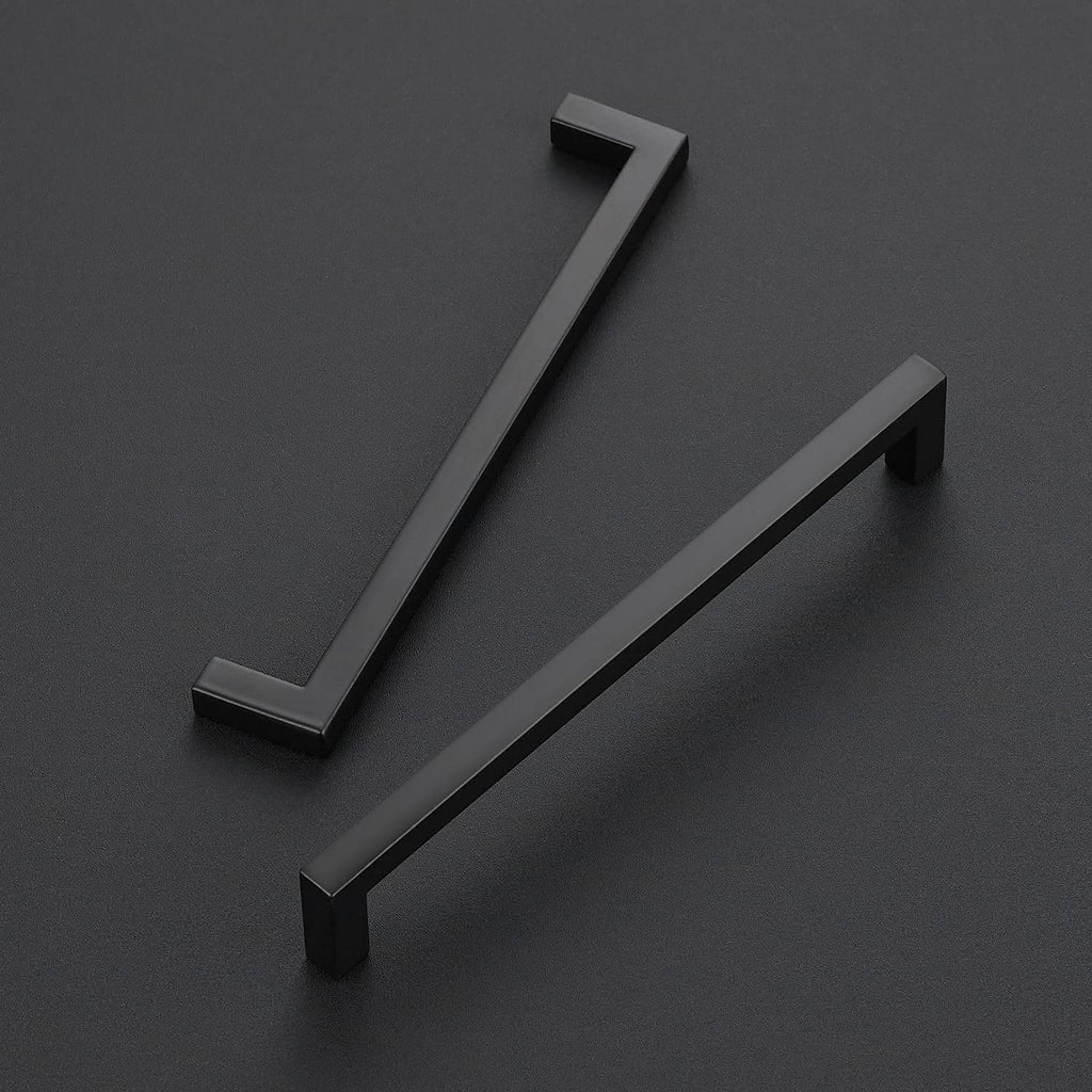 Matte Black Cabinet Handles Solid Cabinet Pulls 6-1/4 Inch 5 Pack