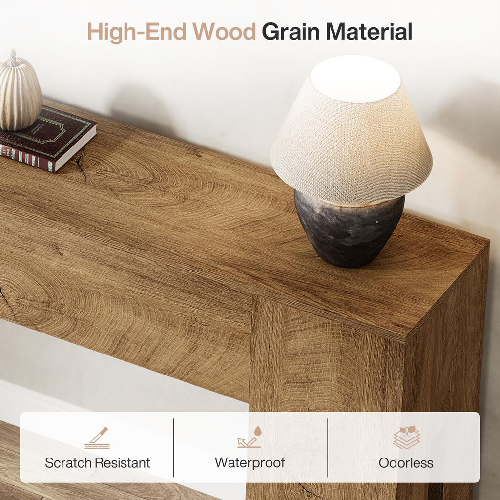 71-Inch Long Console Table, Farmhouse Sofa Console