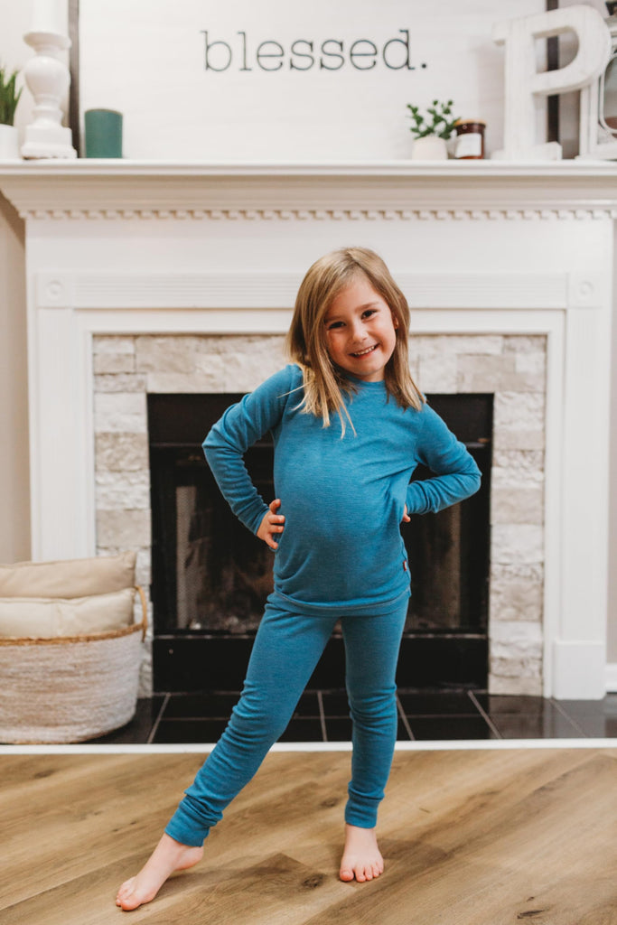 Made in USA Baby Girls Thermal Underwear Set Perfect for Sensitive Skin SPD Sensory Friendly Base Layer Thermal Wear