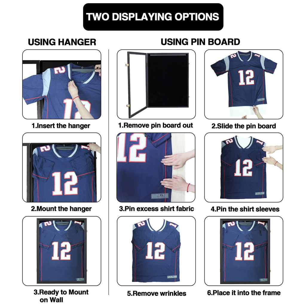 Jersey Frame Display Case 2 Pack Large Sport Jersey Shadow Box