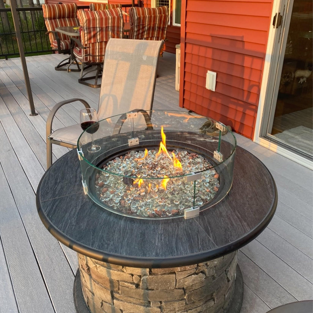 Fire Pit Wind Guard Round, 17" Fire Pit Wind Guard