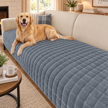 Velvet Couch Cover for Dogs, Non Slip Soft Sofa Protector for Pets