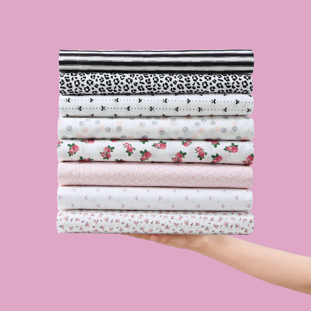 King Cotton Percale Sheet Set with Pillowcases