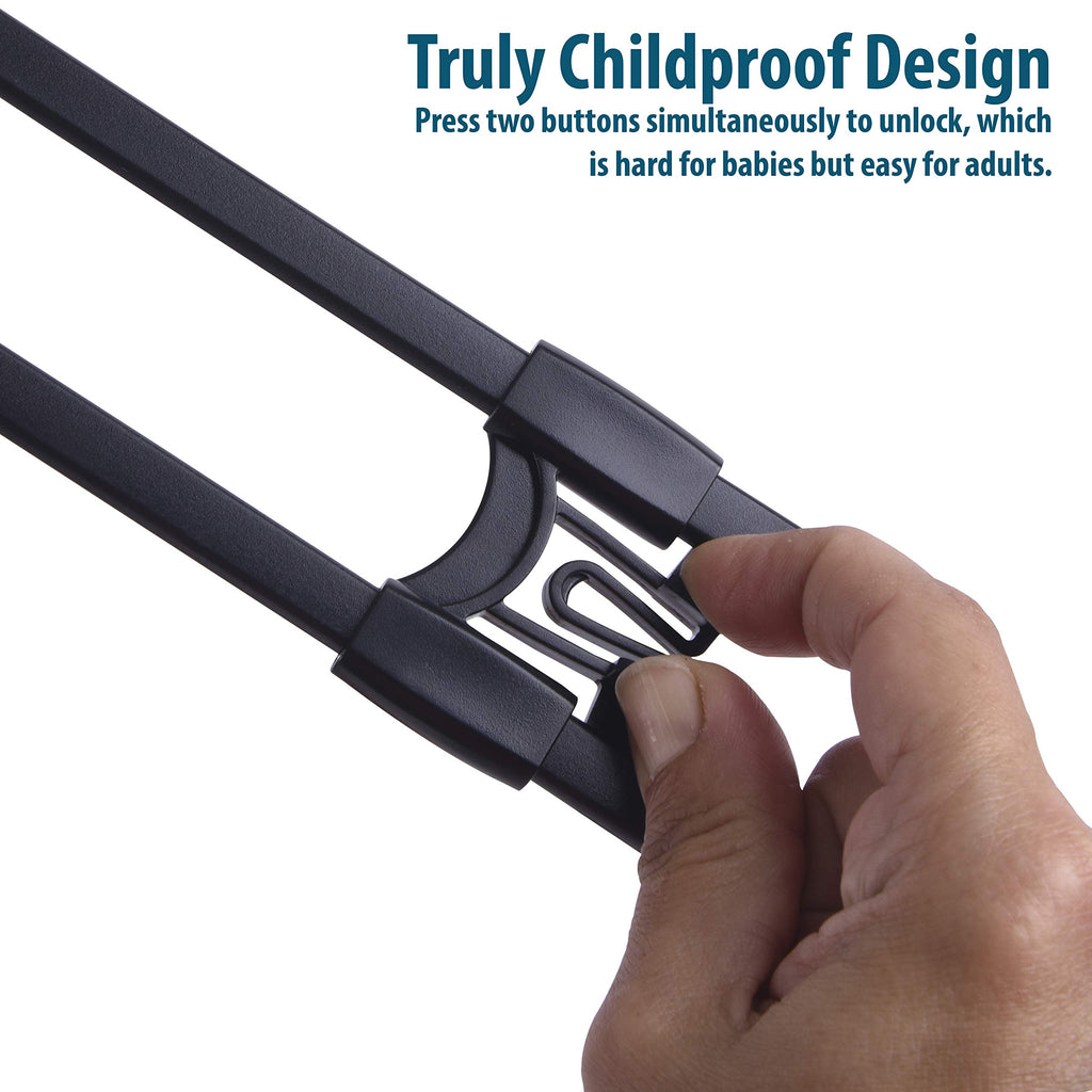 Child Proof Cabinet Locks, Baby Proofing, 10 Pack, Black
