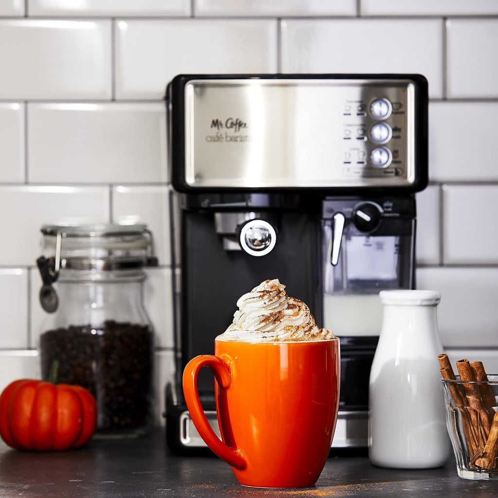 Espresso and Cappuccino Machine Stainless Steel Programmable Coffee Maker with Automatic Milk Frother 15-Bar Pump