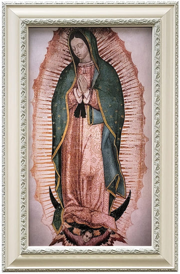 Virgen de Guadalupe Wall Decor 44 X 27.75 Inches, Virgin Mary Print, Museum Look Art Frame, Artist's Acrylic Coating
