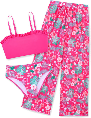 Girls Bikini Swimsuits for Teens 3 Pieces Tankini Bathing Suit