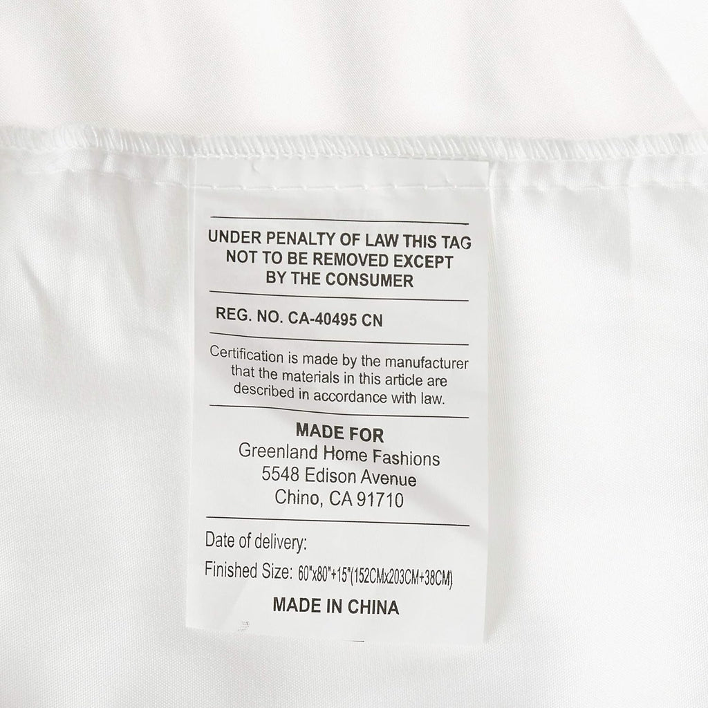 Voile Bed Skirt, Lined, White, Queen 18-inch L