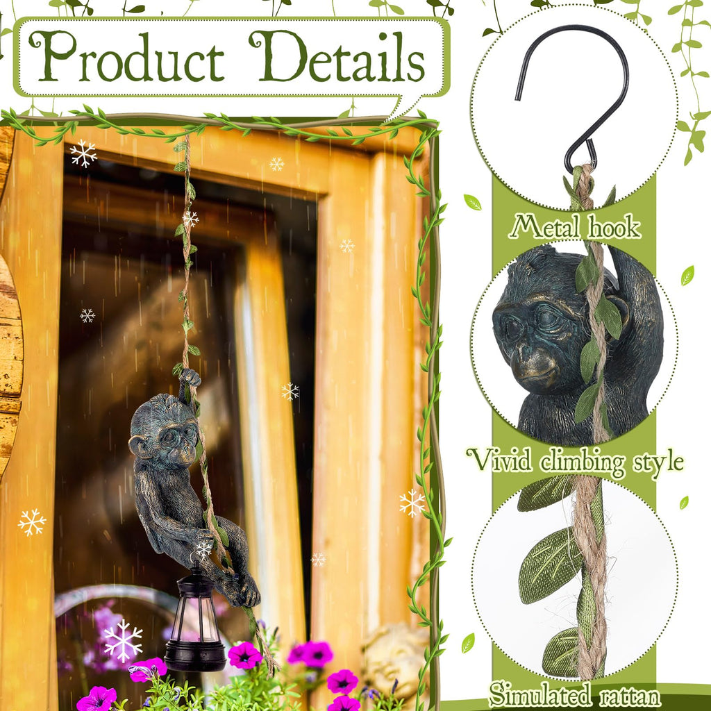 Bronze Solar Monkey Statue | Casa Home Living