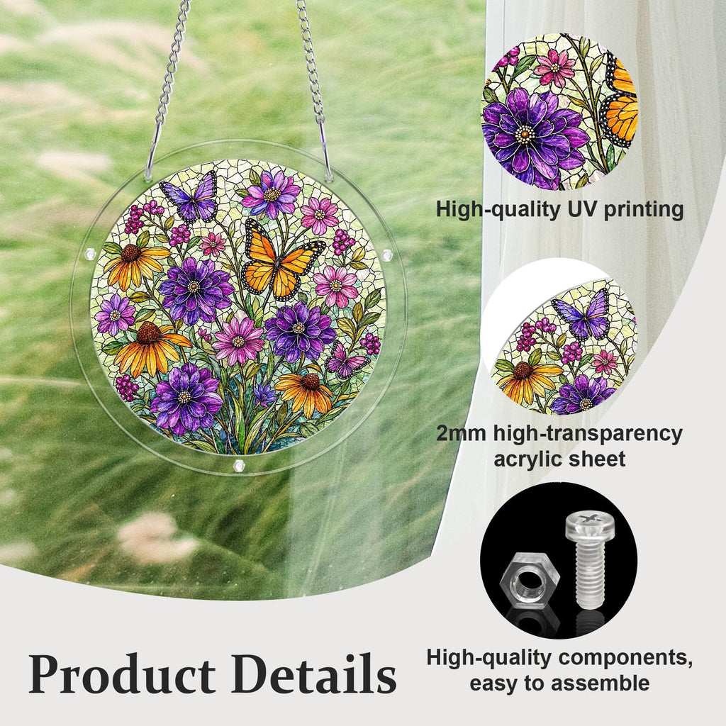 Acrylic Puzzle Suncatcher, Sun Catchers Puzzle for Window Hanging