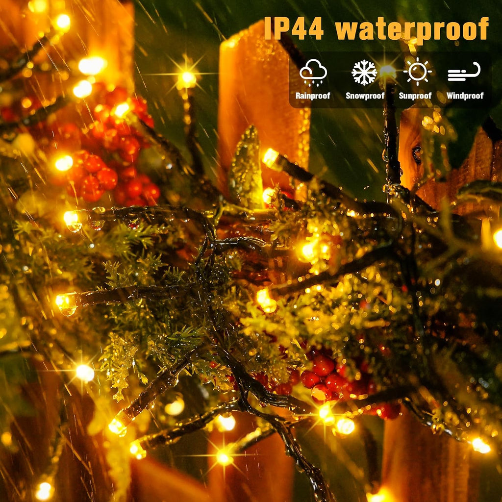 1000 LED 50ft Cluster Lights, Warm White Christmas Lights