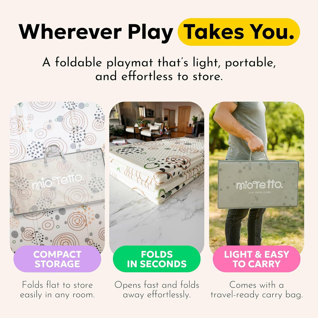 Foldable Baby Play Mat - 78"x59"