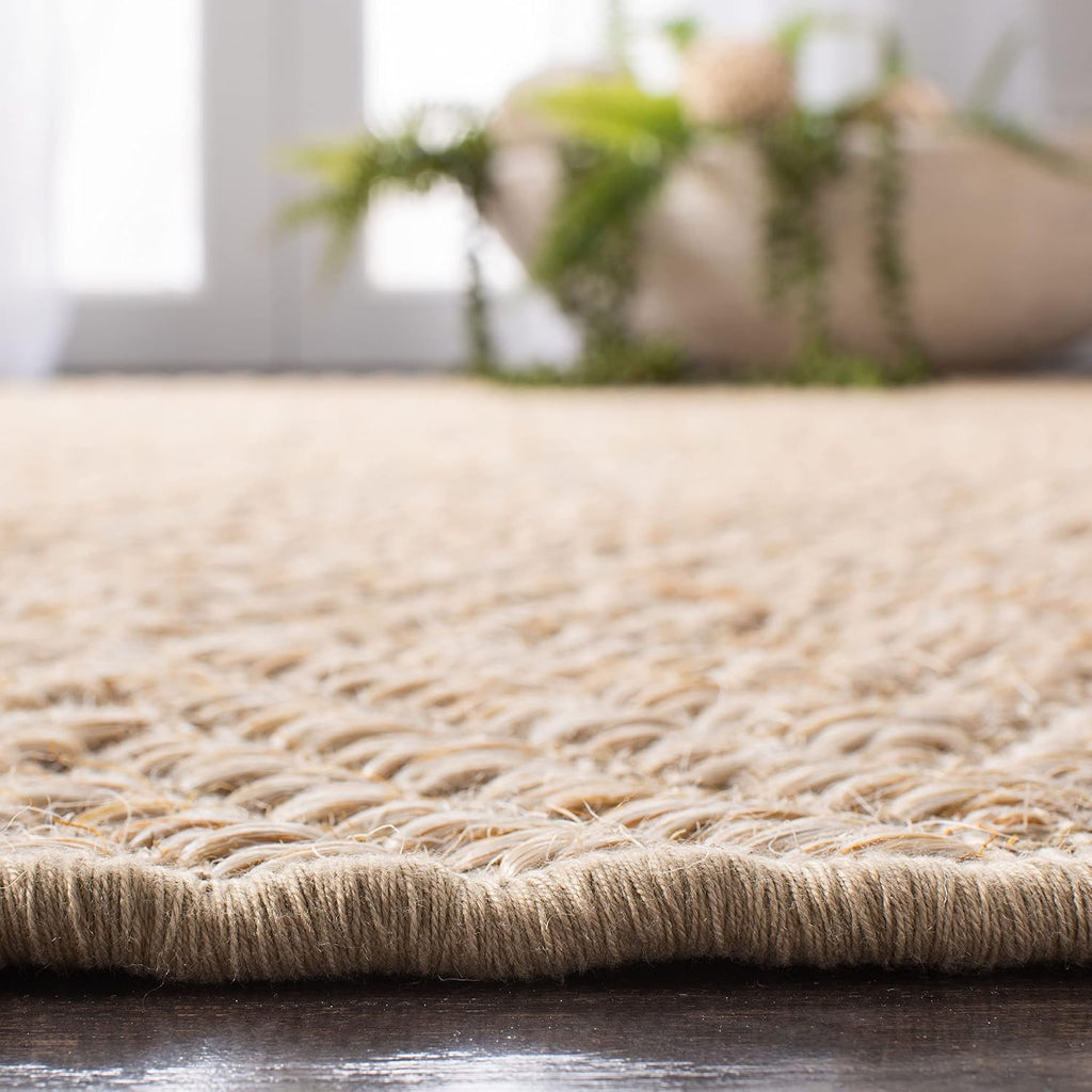 Palm Beach Collection Area Rug, Beige & Beige, Sisal Design, Non-Shedding & Easy Care, Ideal for High