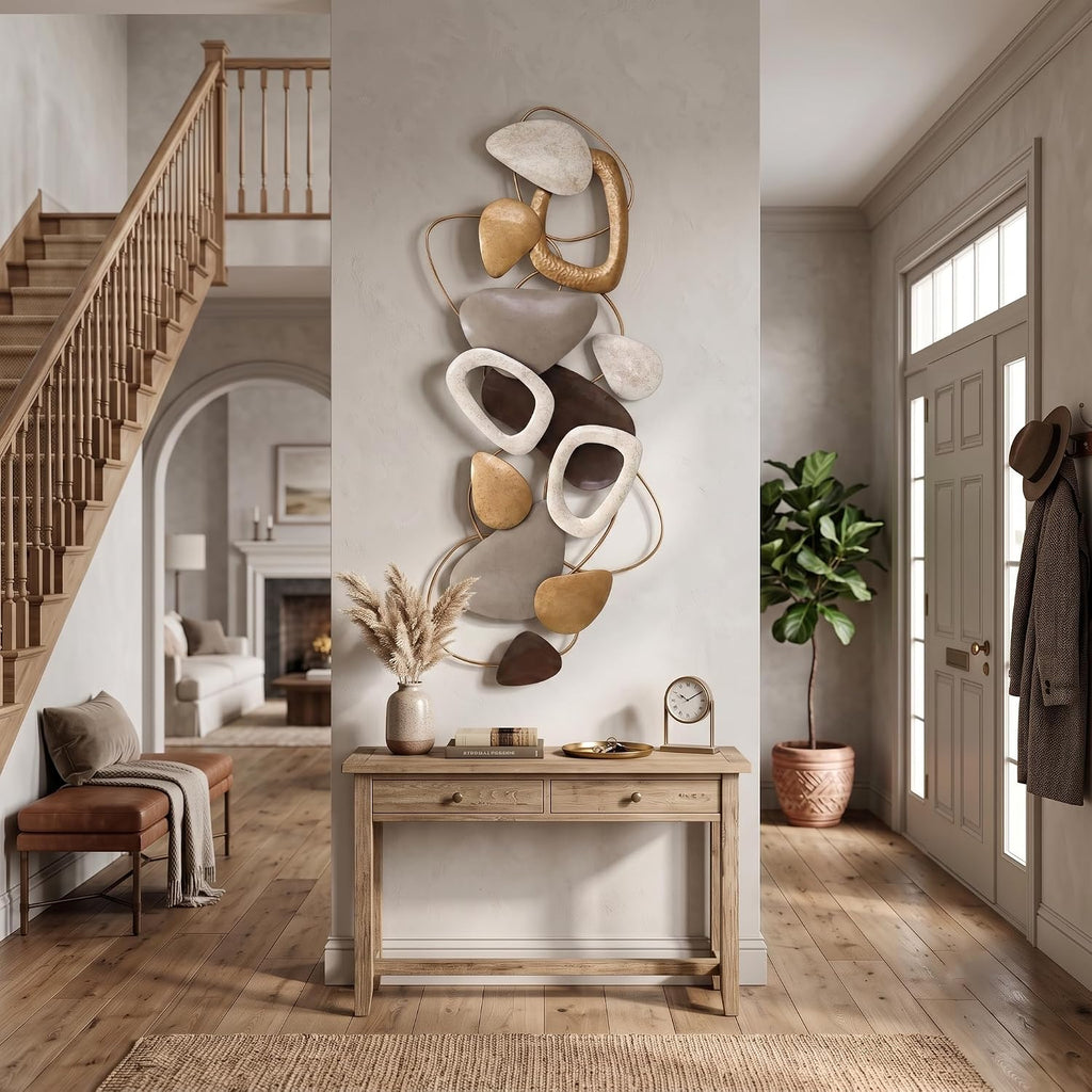 Large 3D Metal Wall Decor, Nature-Inspired Design