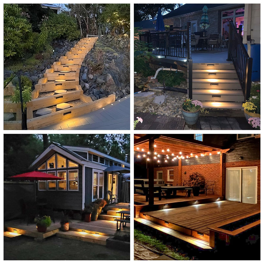 Low Voltage LED Linear Step Lights, Black