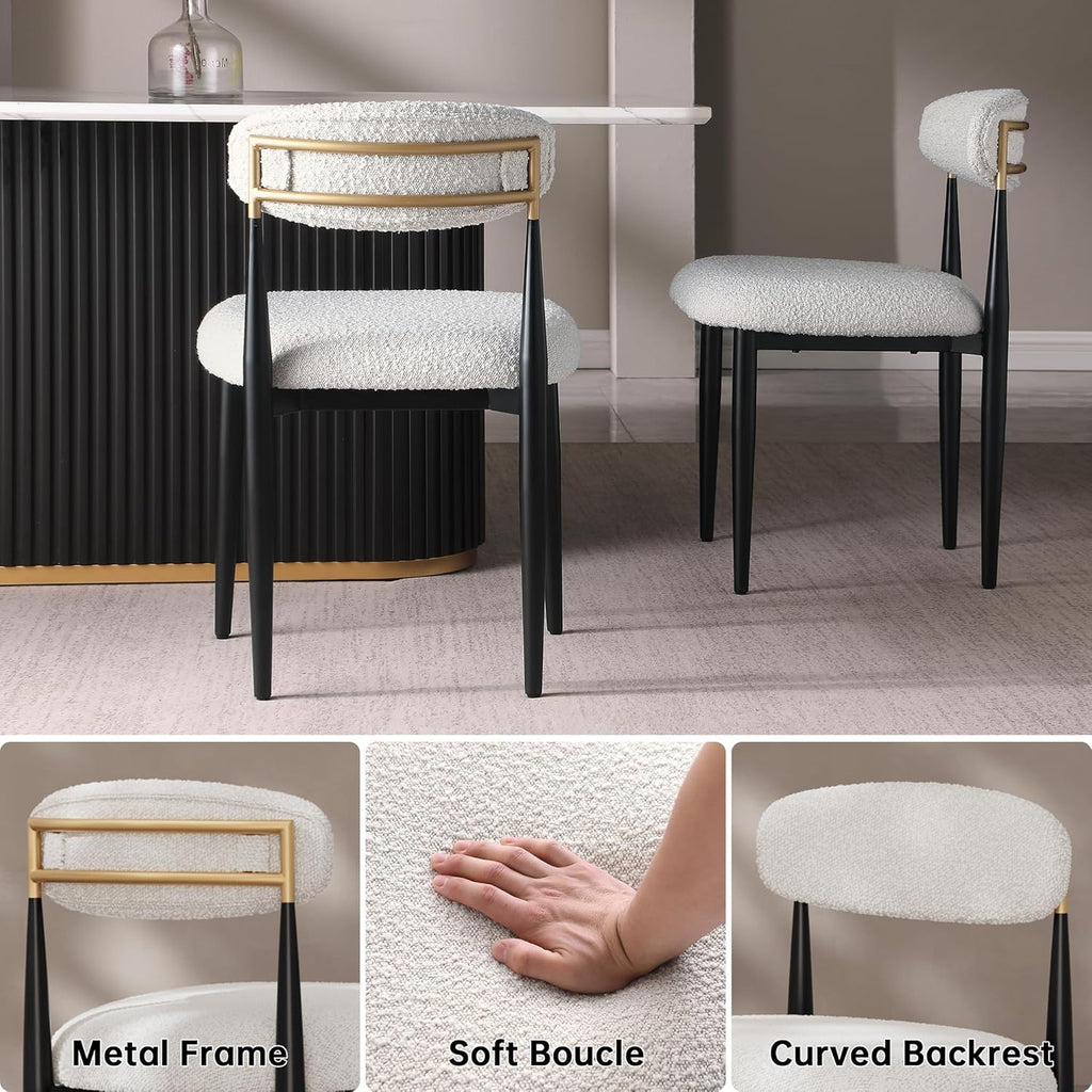Morden Fort Upholstered Dining Chairs Set of 2