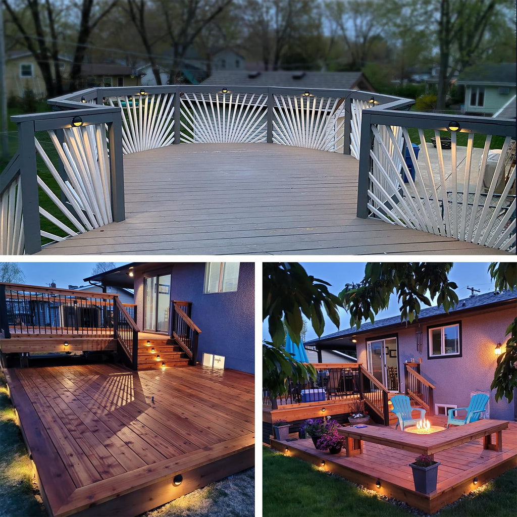 Low Voltage LED Deck Lights, Landscape Step Stair Railing Light with 2W Integrated LED Chips, Die-cast Aluminum 12V