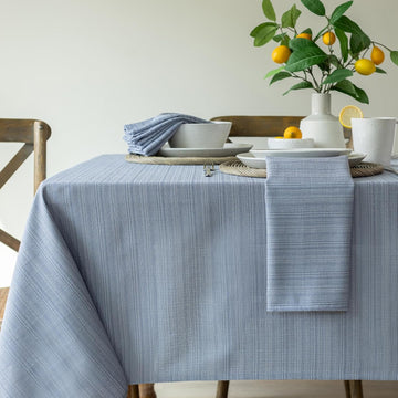 Cameron Textured Fabric Table Cloth, for Everyday Home Dining, Parties, Weddings & Holiday Tableclot
