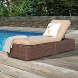 JOIVI Outdoor Chaise Lounge Chair, All-Weather PE Wicker Patio Chairs Pool Lounge Chairs for Outside
