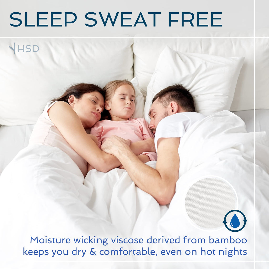4 Piece Bed Sheet Set California King Size, 100% Viscose Derived from Bamboo Sheets Set with 2 Pillowcases, Cooling &