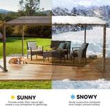 12x16 with Adjustable Polycarbonate Roofs, All Aluminum Frame Permanent Pergola for Patio
