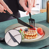 20-Piece Matte Black Silverware Set for 4,Modern 18/10 Stainless Steel Flatware Set,Unique Rustic Cutlery Utensils Set