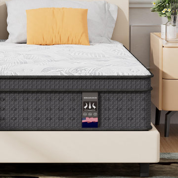 King Size Mattress, 14 Inch Hybrid King Mattress in a Box with Gel Memory Foam, Individually Wrapped Pocket Spring