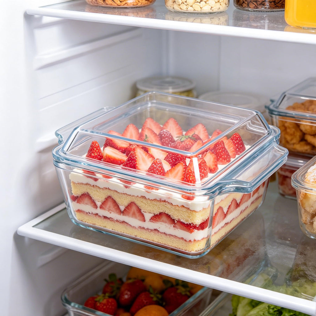 2 Pack Small 6x6 Casserole Dish With Lid - 34Oz Square Glass Baking Dishes For Oven - Single Serving Glass Oven
