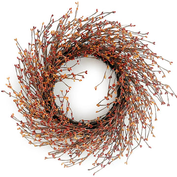 24 Inch Fall Wreath for Front Door Full Artificial Grapevine Wreath