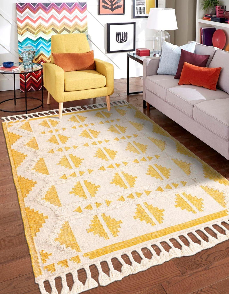Mesa Area Rug - Maricopa (10' x 14' 1" Rectangle, Yellow and White)