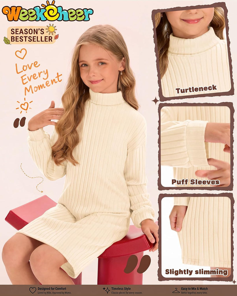 Ribbed Knit Sweater Dress Fall Winter