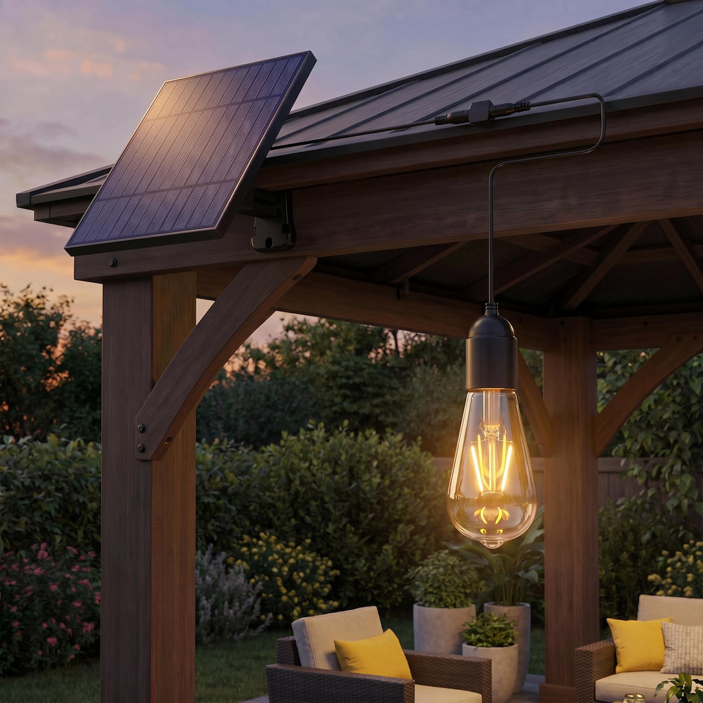Solar Pendant Light 2 Pack Replacement DIY Bare Bulb for Shed, Chicken Coop