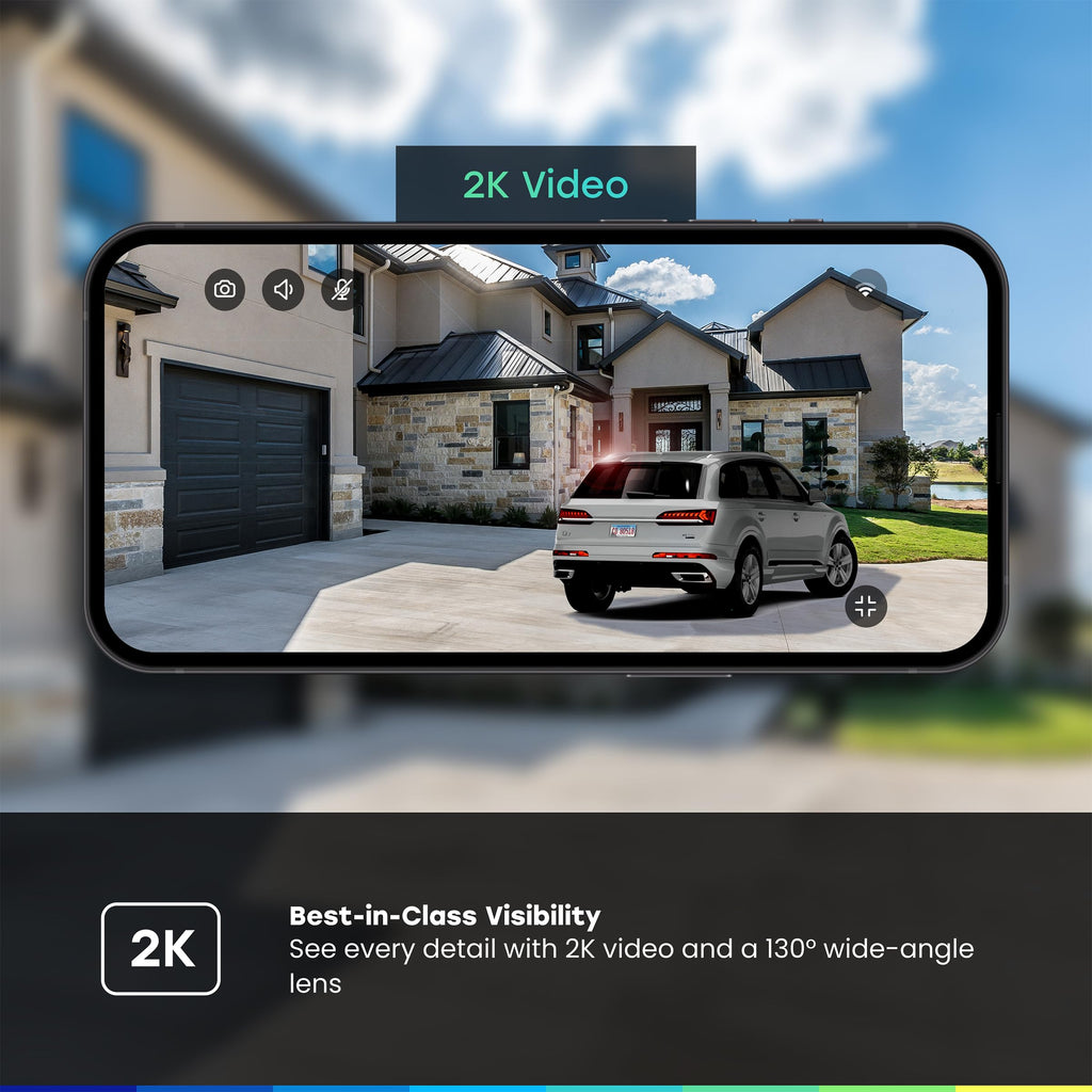 MyQ Outdoor Battery Camera | 2K Camera, Color Night Vision, Spotlight, Motion Alerts, Live View with Two-Way Talk