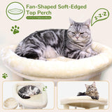 Corner Cat Tree, 51in Curved Series Modern Cat Tower for Indoor Cats with Hammock, 7 Sisal Scratching Posts