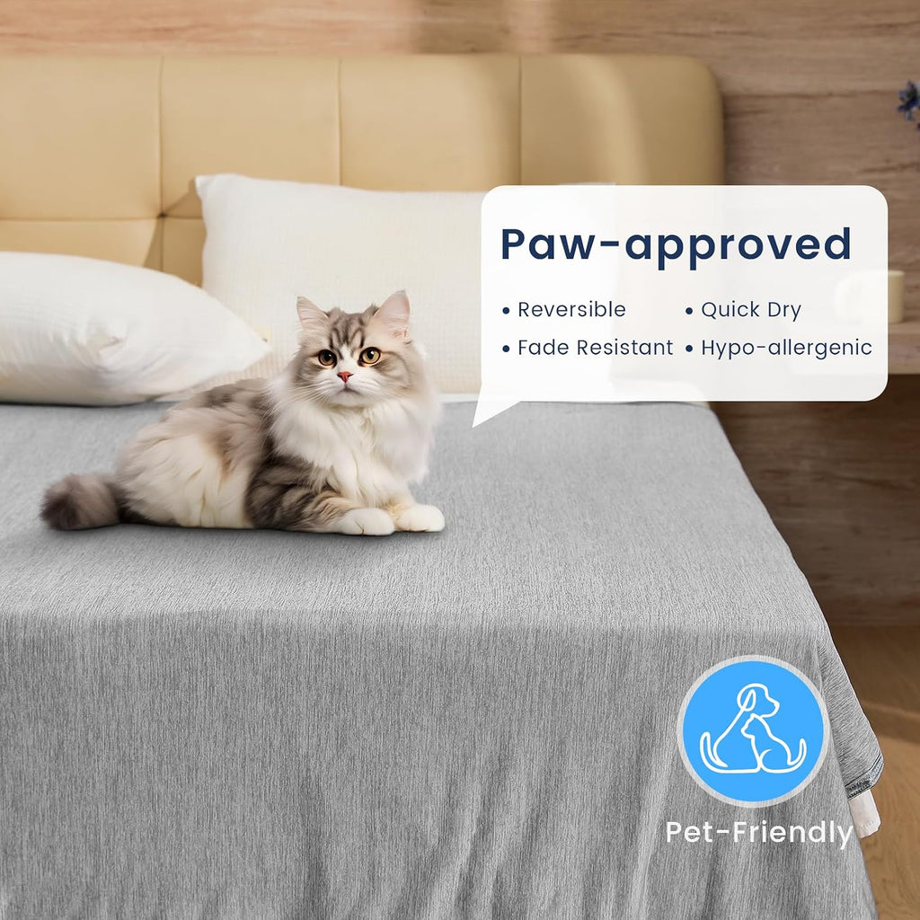 Cooling Blanket for Hot Sleepers, Twin Size, Grey 59x79 inch | Summer Lightweight Breathable Throw for Night Sweats