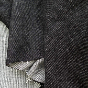 100% Cotton Black Gray Denim Fabric, 62/64" Wide, Sold by Yard
