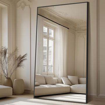 82"x44" Oversized Mirror Full Length, Floor Mirror for Gym, Black