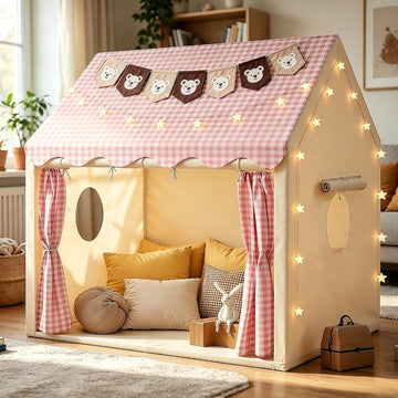 Kids Play Tent Indoor Outdoor Playhouse with Star Lights
