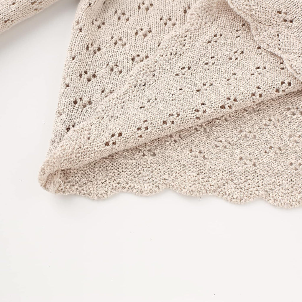 Baby Girls Lace Sweater Kids Knit Pullovers Crochet Tops