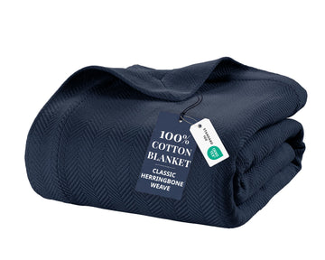 Soft Blanket, 350 GSM 100% Cotton Medium Weight