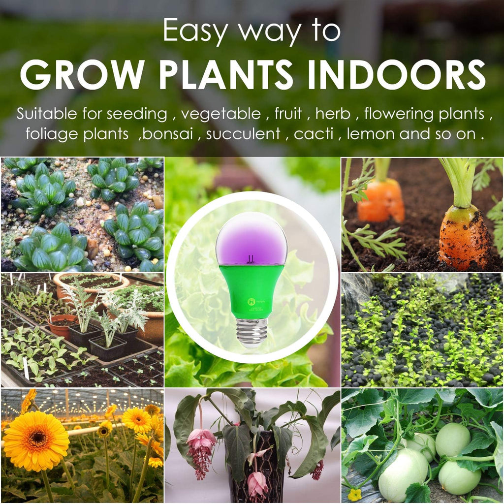 A19 LED Plant Grow Light Bulb, 9W, Equivalent 100W, DIY Horticulture & Indoor Gardening, Growing Light for Indoor