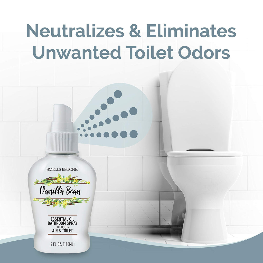 4 oz Essential Oil Bathroom Spray - Instantly Eliminate Toilet & Bathroom Odors - Air Freshener Made with Essential