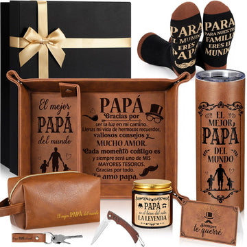 10 Pcs Papá Gift Set for Father's Birthday Christmas Men Husband