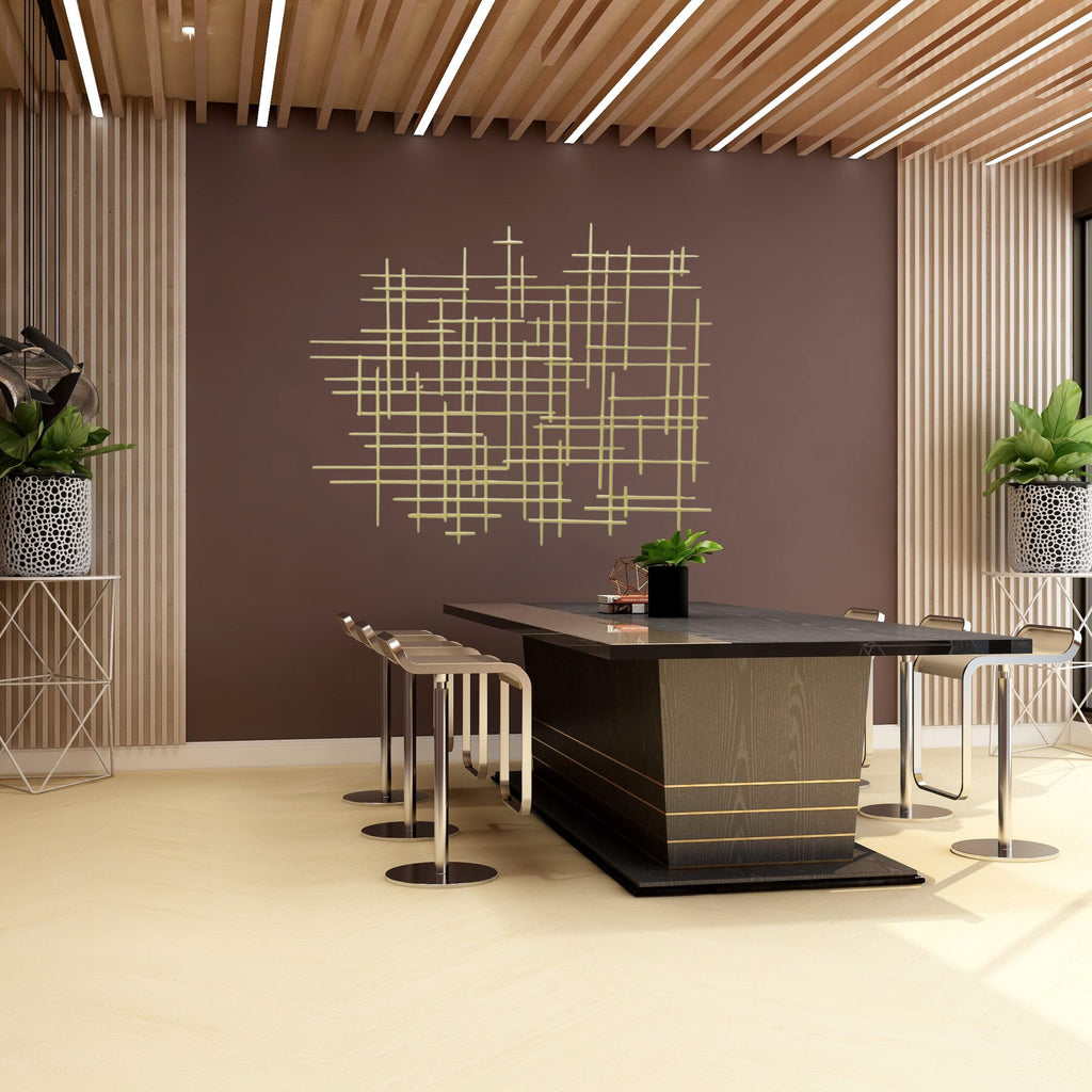 Metal Wall Art Geometric Abstract Modern Contemporary Cross