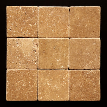 Tile & Stone Noce 4 X 4 Travertine Tumbled Tile