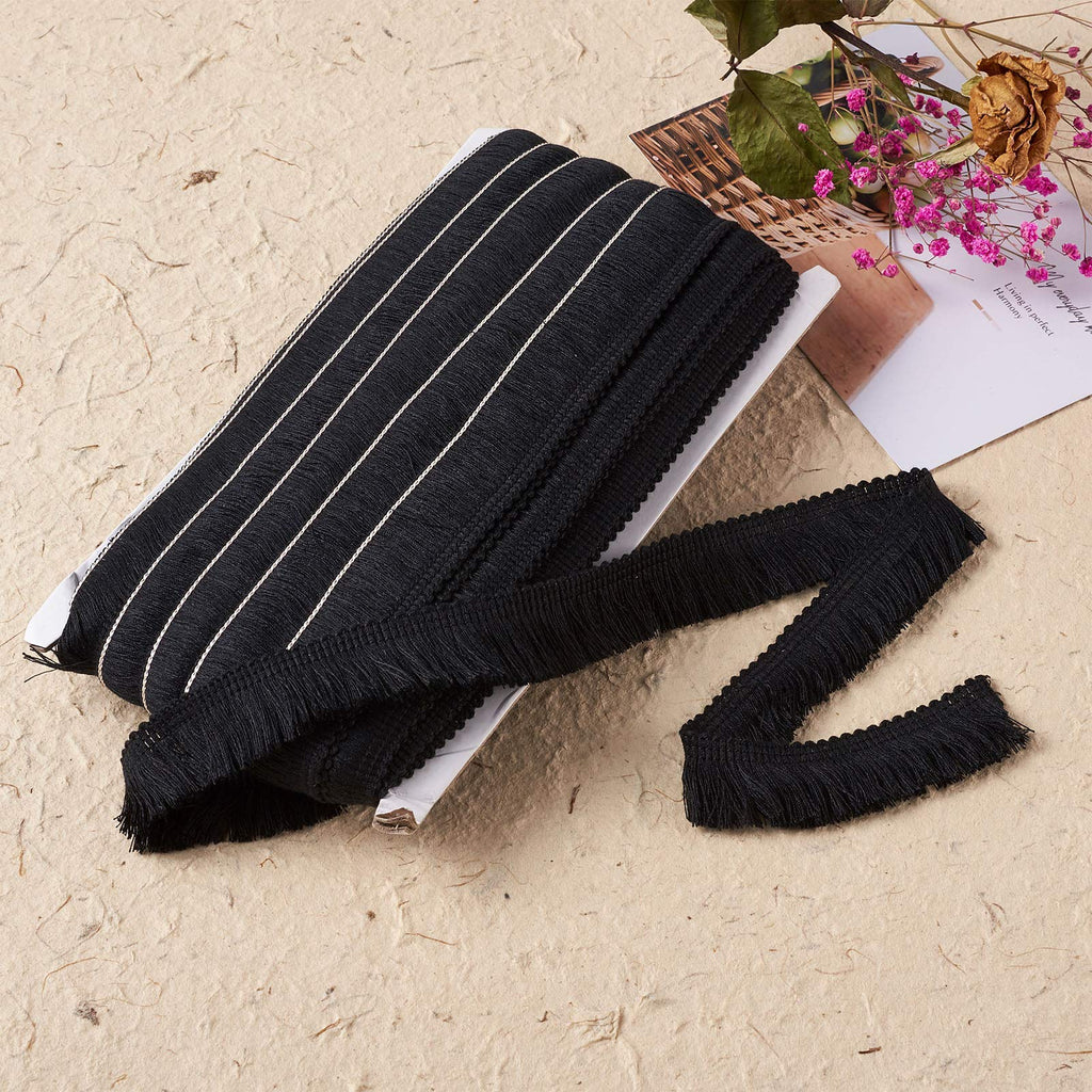 1 Inch Fringe Trim Tassel, Fringe Trim Tassel Ribbon Polyester Lace Ribbon for Sewing Clothing Cushions - 27 Yards